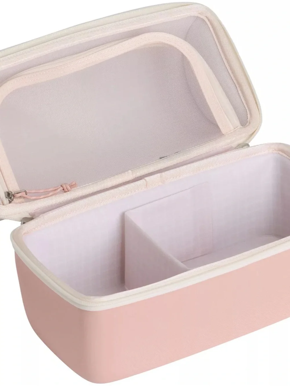 Women’s Two-Tone Pink and White Travel Vanity Case